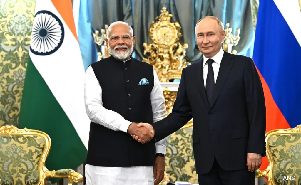 Prime Minister Narendra Modi speaking on diplomacy and peace amid reports of Ukraine-led attack on Russian President Vladimir Putin’s residence