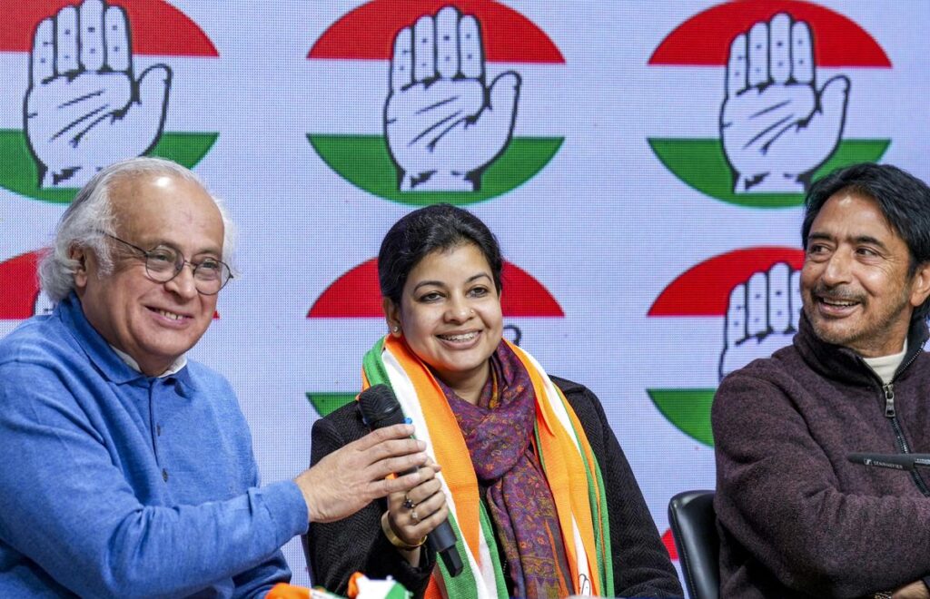 Mausam Noor at a Congress event after returning from Trinamool Congress in West Bengal