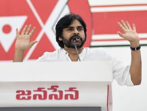 Jana Sena Party workers during membership drive campaign in Andhra Pradesh