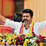 TVK chief Vijay announcing ₹2,500 monthly assistance and gold ring welfare scheme for women ahead of Tamil Nadu elections