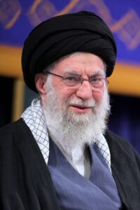 Ayatollah Ali Khamenei addressing a public gathering in Tehran during his tenure as Iran’s Supreme Leader