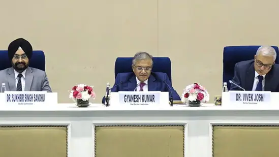 Chief Election Commissioner Gyanesh Kumar announcing assembly election dates for West Bengal, Tamil Nadu, Kerala, Assam and Puducherry