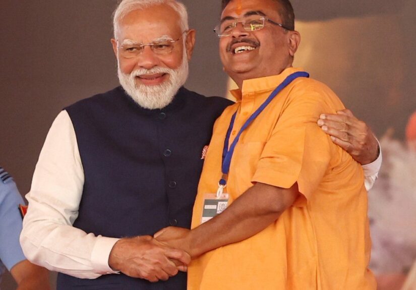 Suvendu Adhikari taking oath as Chief Minister of West Bengal under BJP government